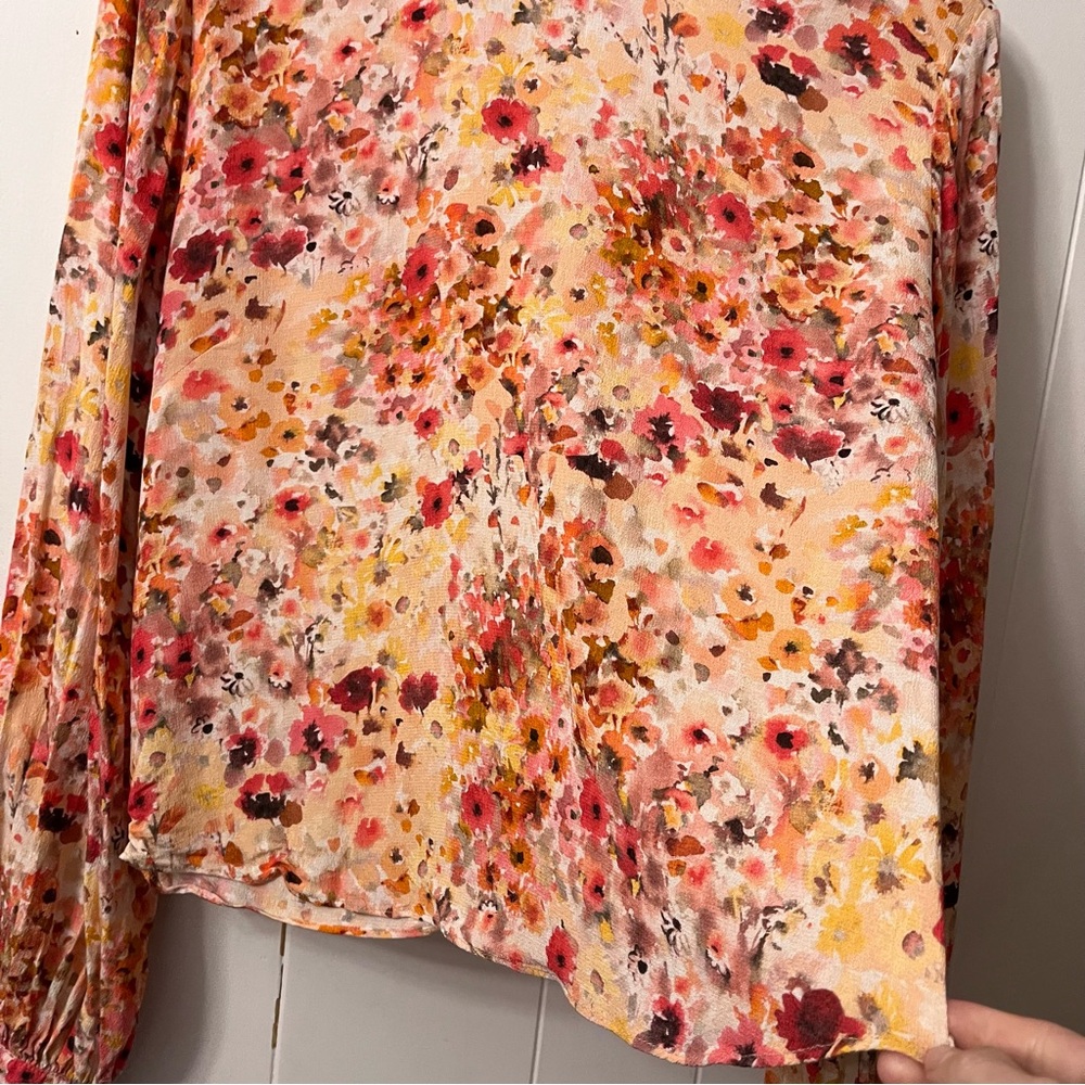 Favorite Daughter The Faye Shirt Button Back Floral Blouse Pink Anthropologie - Picture 10 of 14